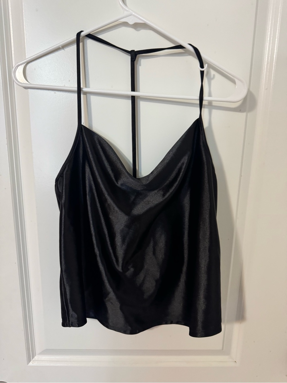 wild fable Black Satin Cowl Neck Tank